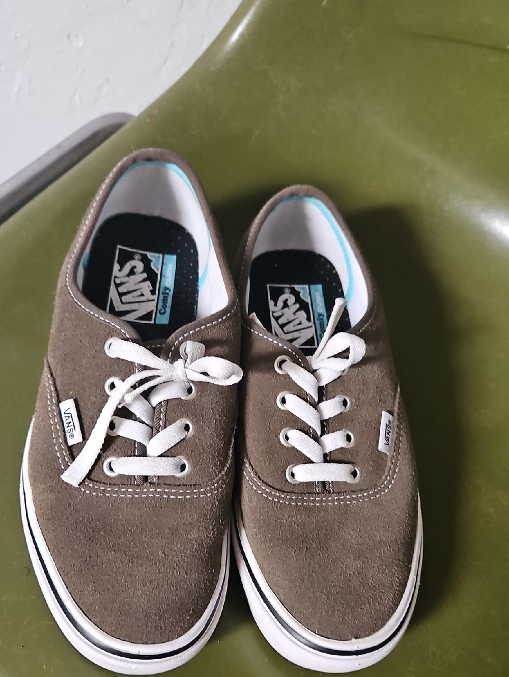 Vans  Authentic Suede Sneakers in Olive Green  Women7.5 Men 6.0